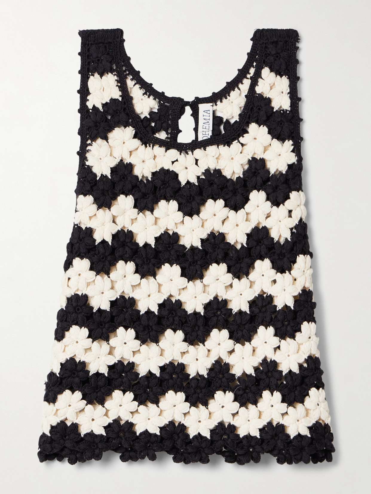 ALIX OF BOHEMIA - Lula Open-knit Cotton Top - Blue