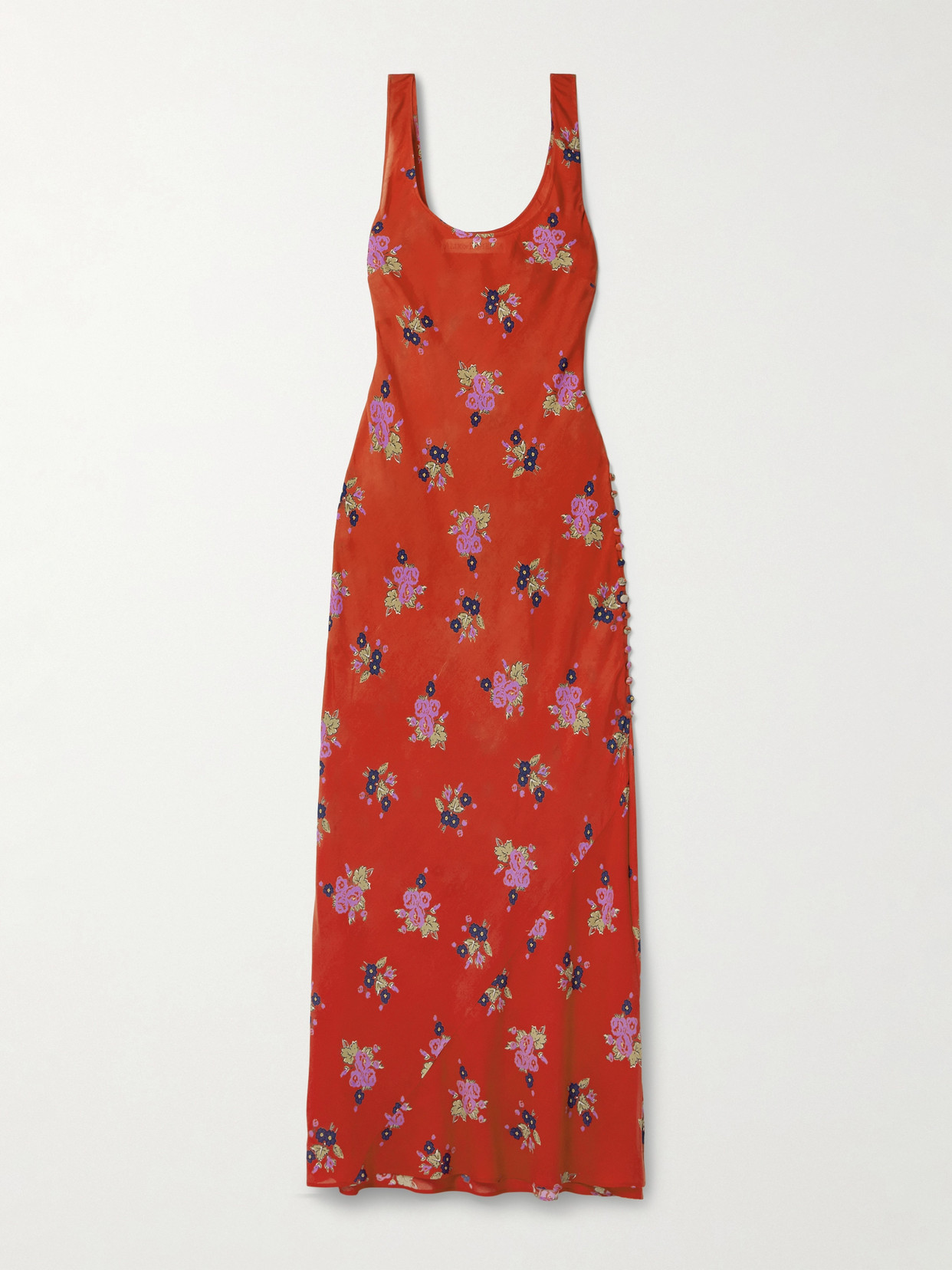 Alix Of Bohemia Adele Floral-print Tencel™ Lyocell Maxi Dress In Red