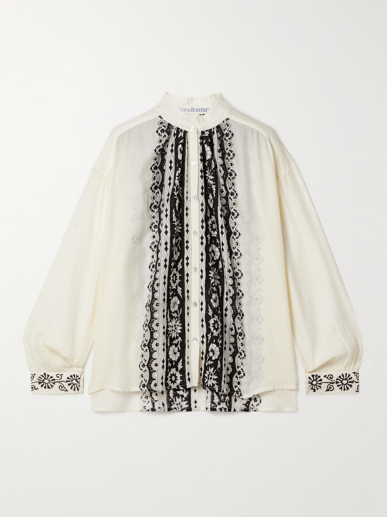 ALIX OF BOHEMIA - Kiki Printed Tencel™ Lyocell-voile Shirt - Black