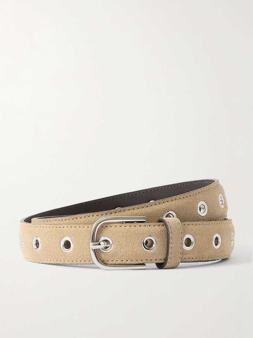 TOTEME Eyelet-embellished Suede Belt