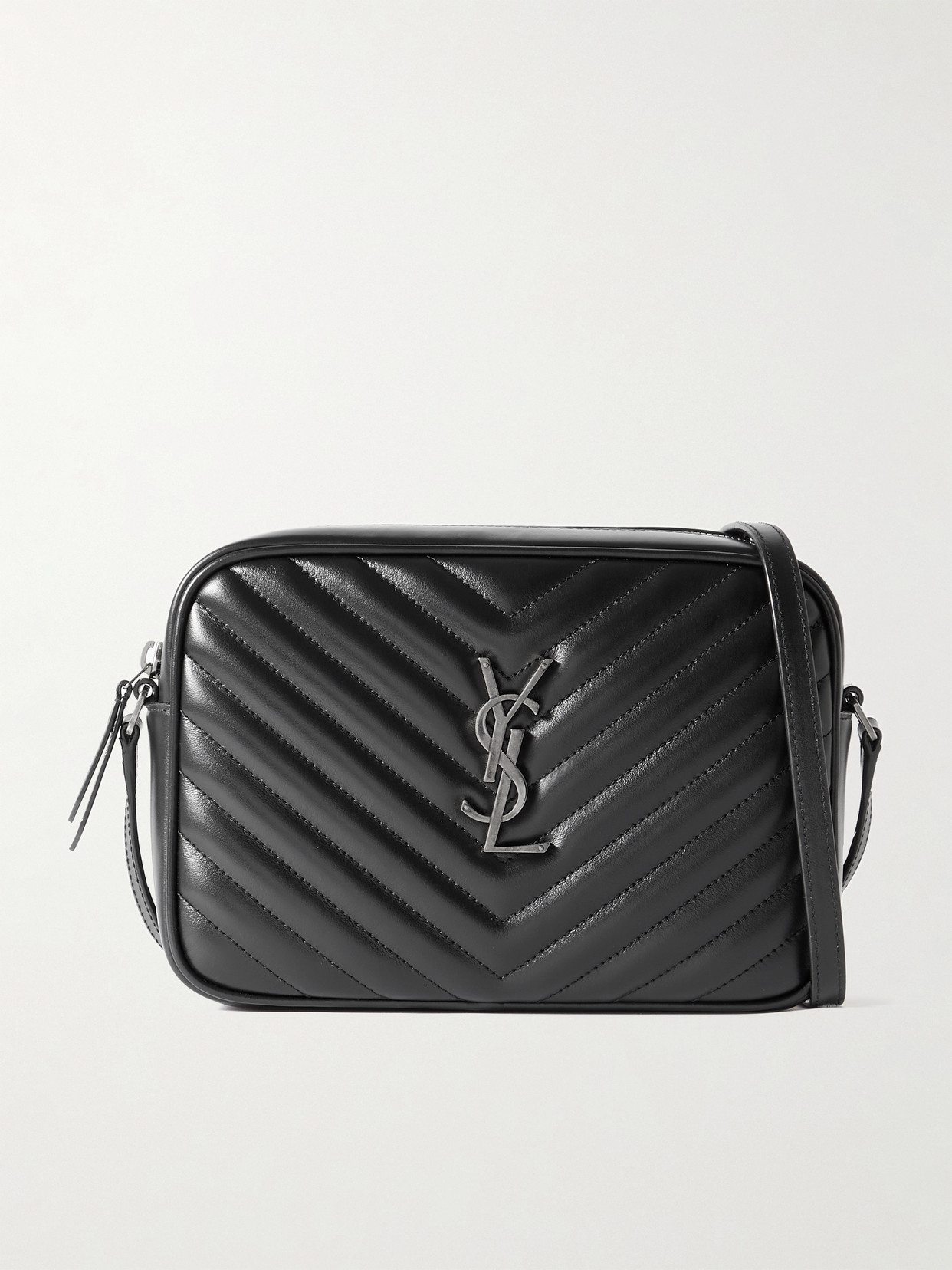 SAINT LAURENT - Lou Medium Matelassé Leather Shoulder Bag - Black