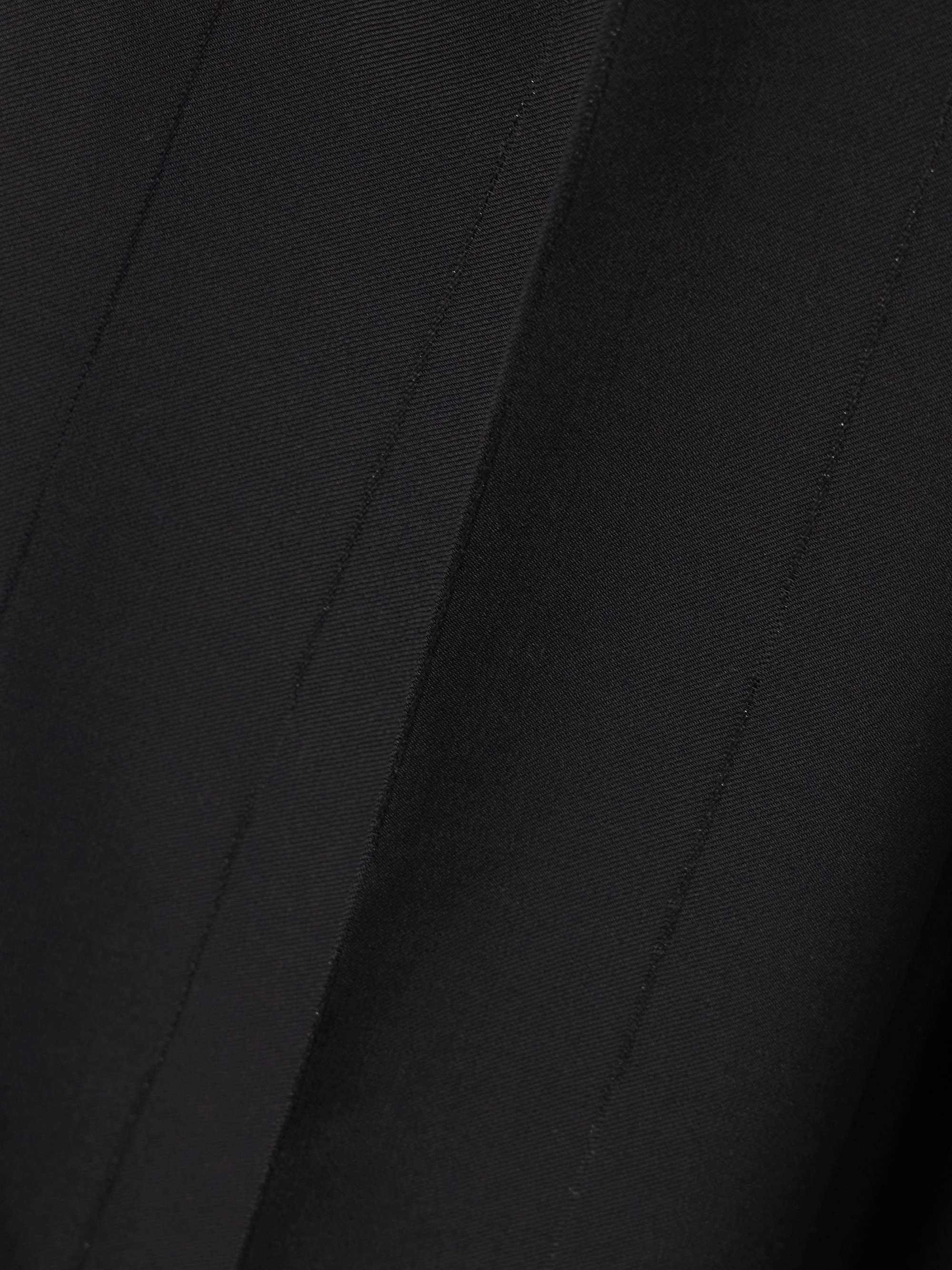 GIVENCHY Pleated metallic striped wool-blend wide-leg pants
