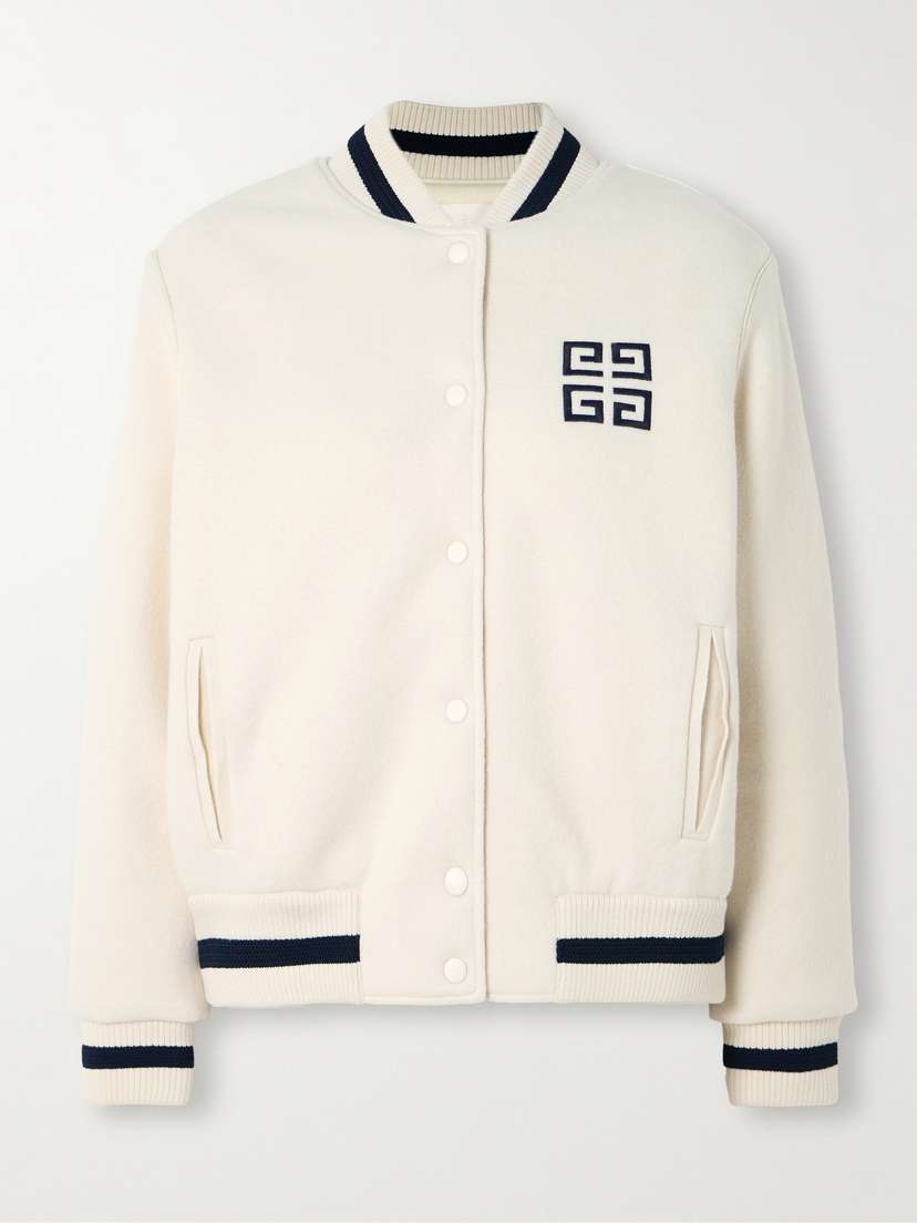 Givenchy Embroidered Padded Wool-felt Bomber Jacket