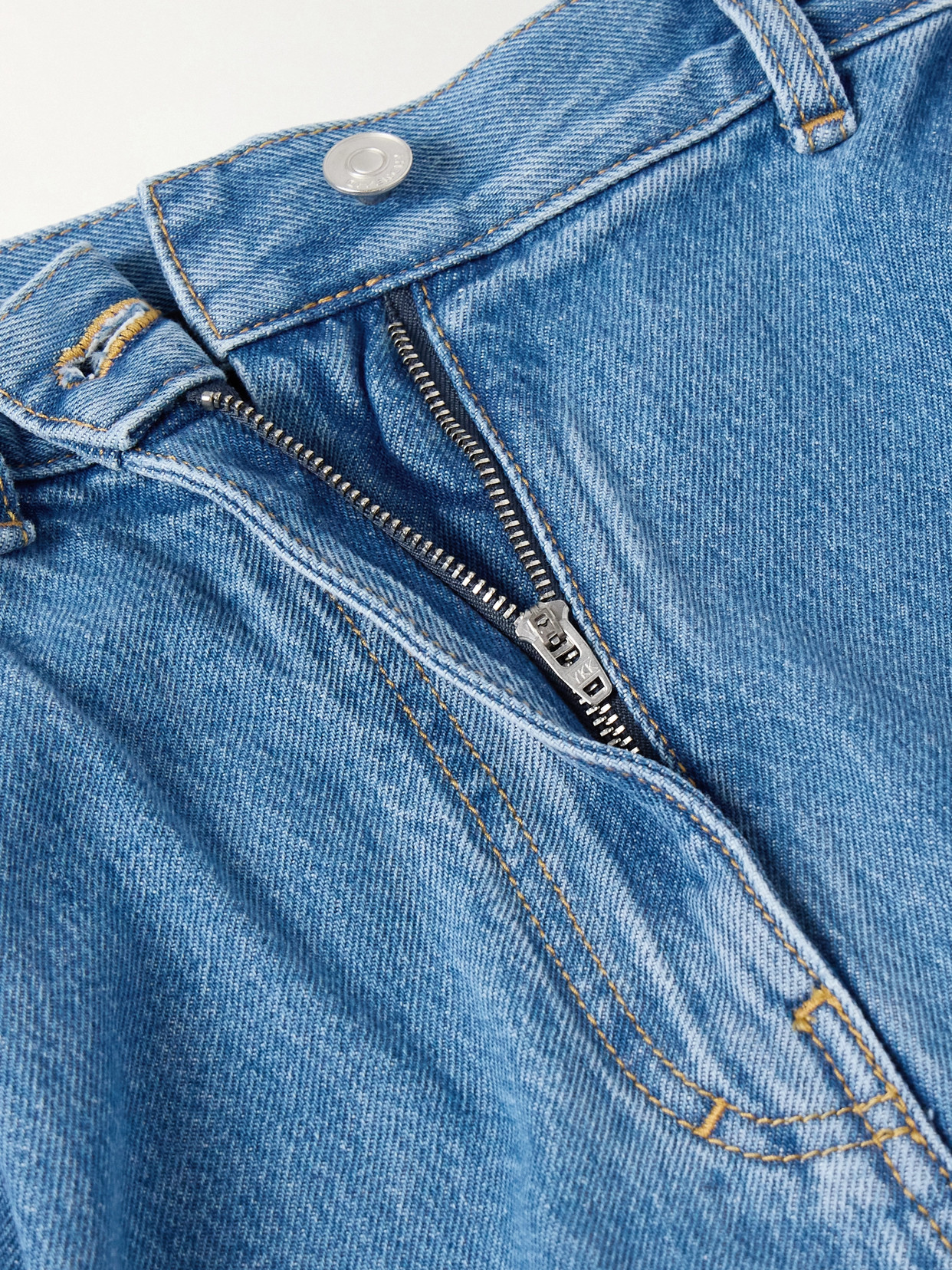Givenchy Pleated Low-rise Jeans In Blue