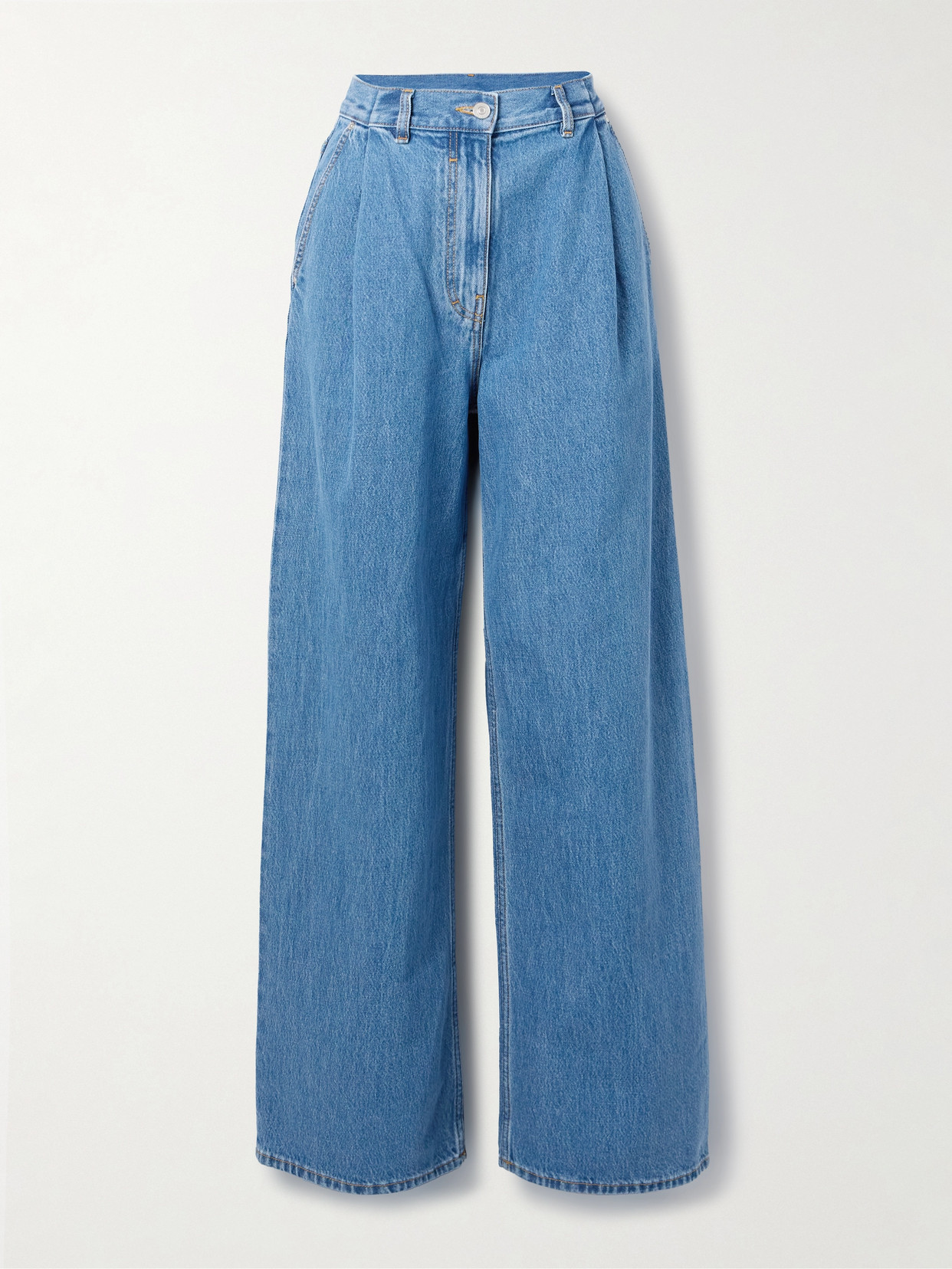 Givenchy - Pleated Low-rise Jeans - Blue