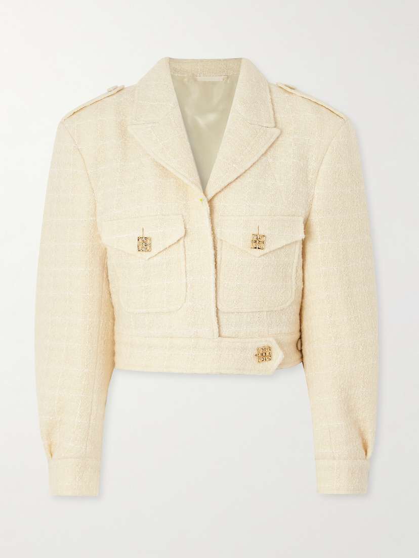 Givenchy Wool-blend Tweed Cropped Jacket