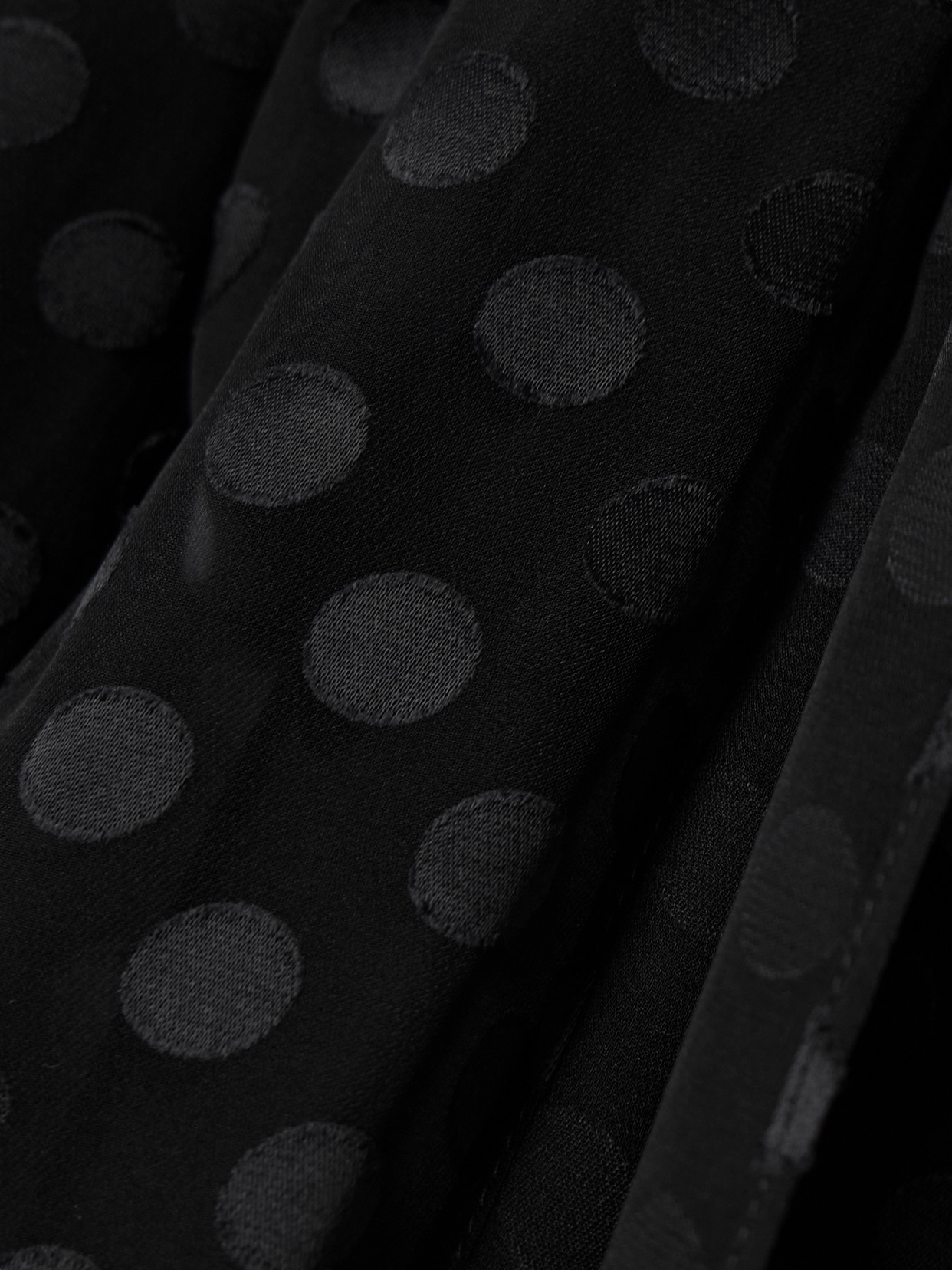 Givenchy Pussy-bow Polka-dot Silk-blend Chiffon Blouse In Black