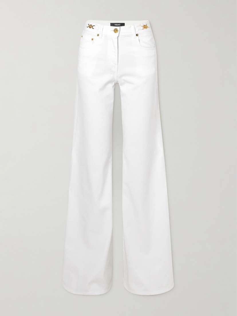 Versace Embellished Flared Jeans