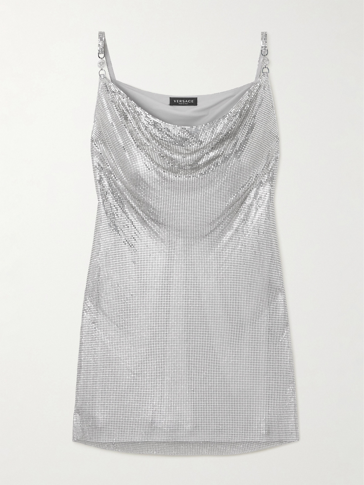 Versace - Chainmail Mini Dress - Silver