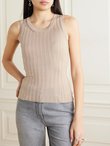 Versace Ribbed-knit tank