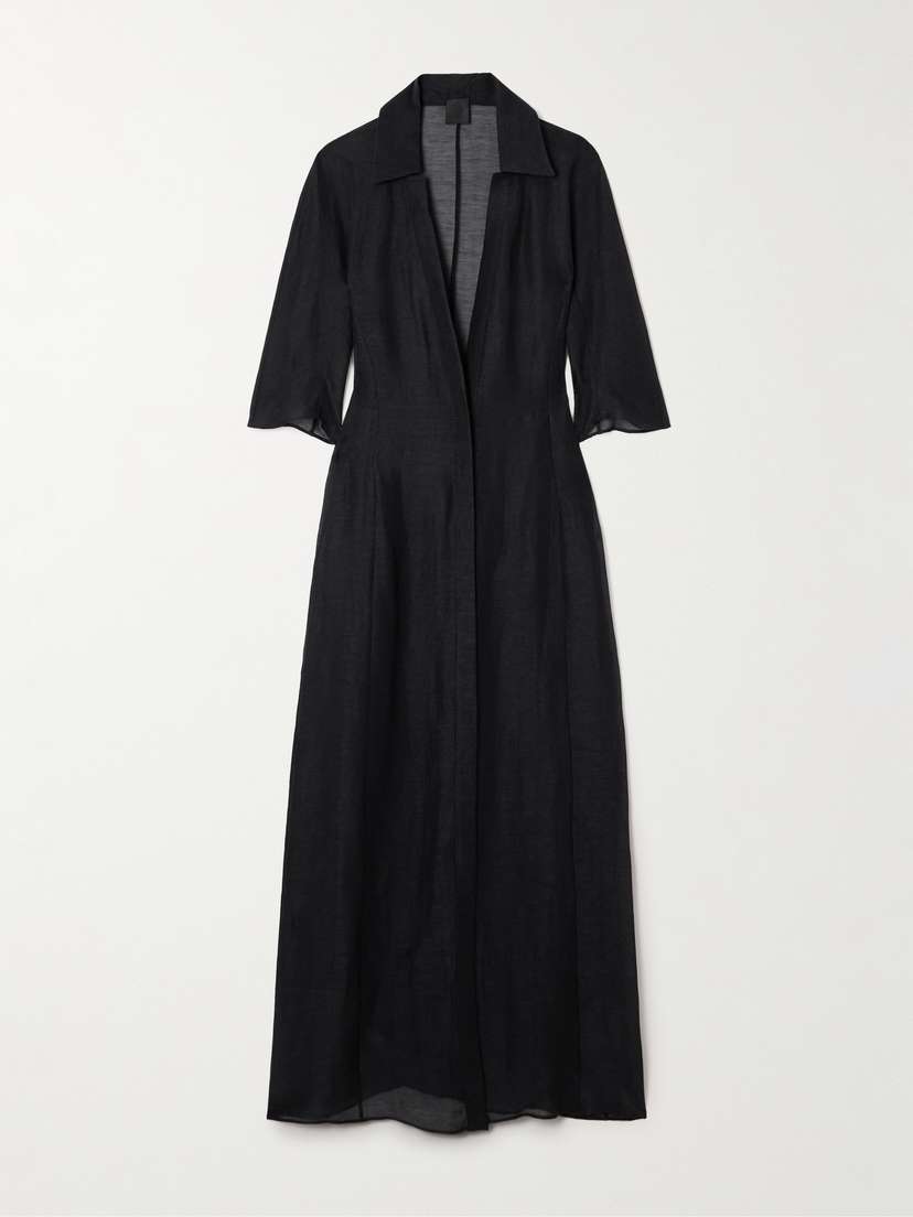 Givenchy Silk And Linen-blend Maxi Dress