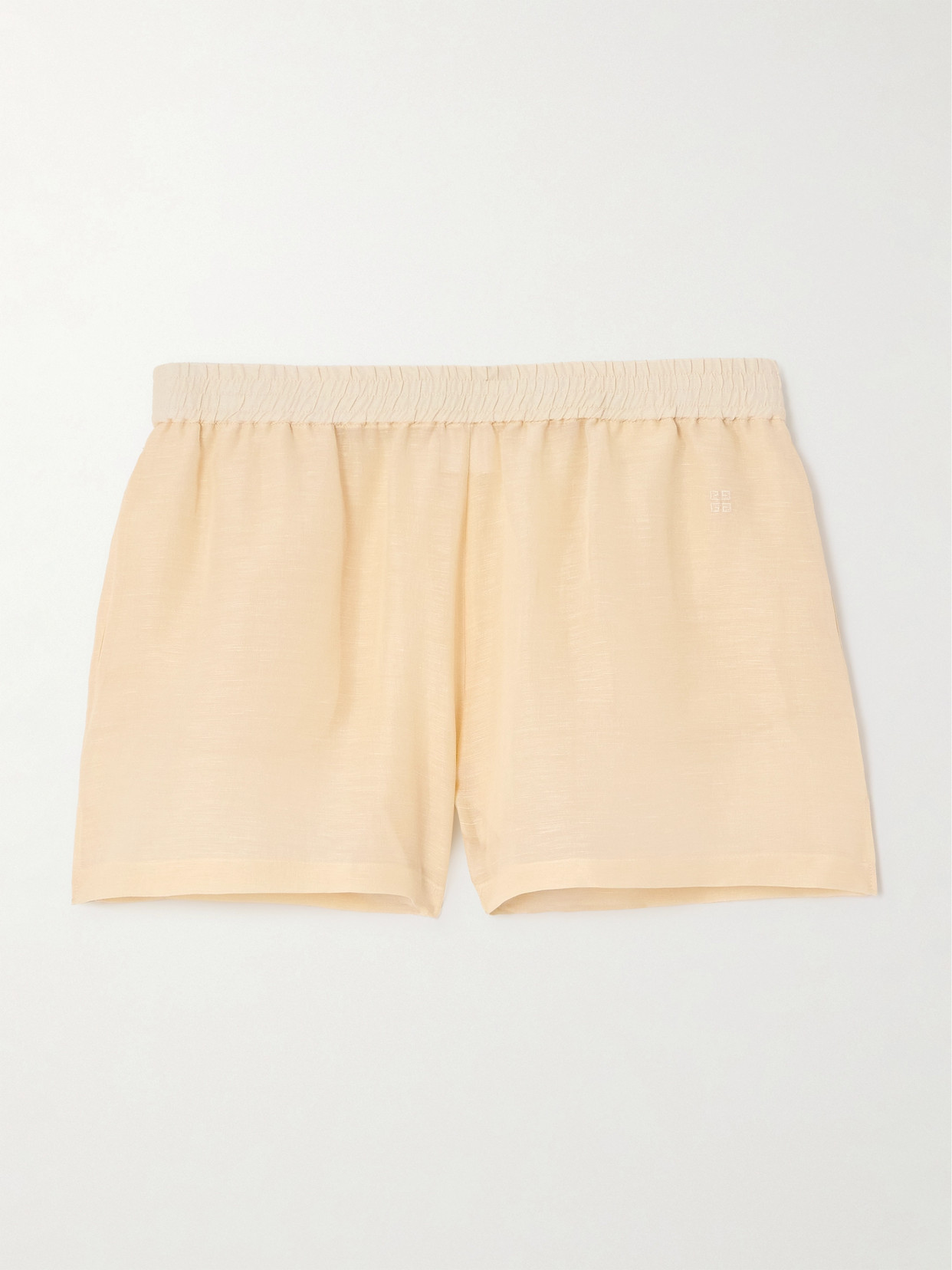 Givenchy Silk And Linen-blend Shorts In Ivory