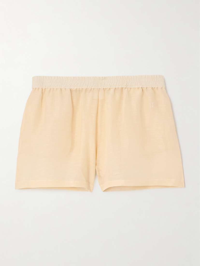Givenchy Silk And Linen-blend Shorts