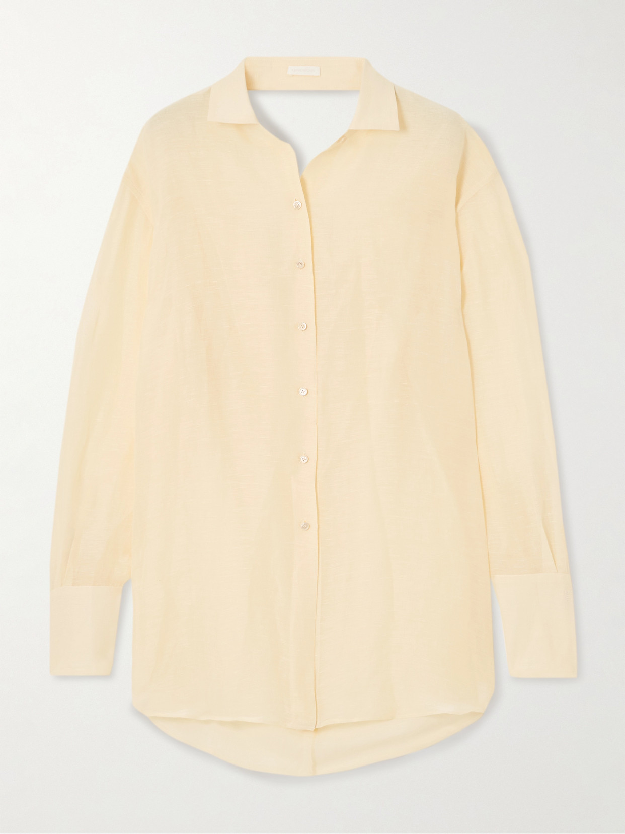 Givenchy Draped Open-back Silk And Linen-blend Shirt In Ivory