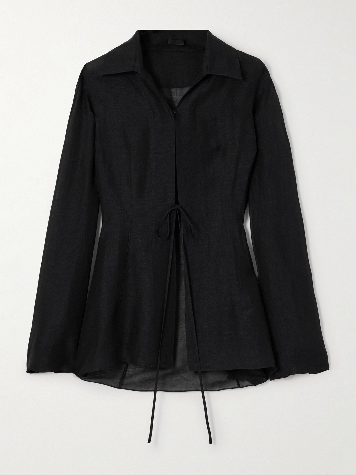 Givenchy Silk And Linen-blend Shirt In Black