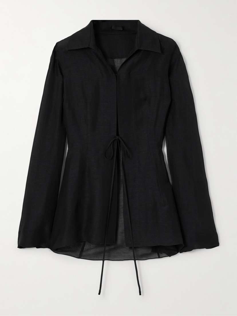 Givenchy Silk And Linen-blend Shirt