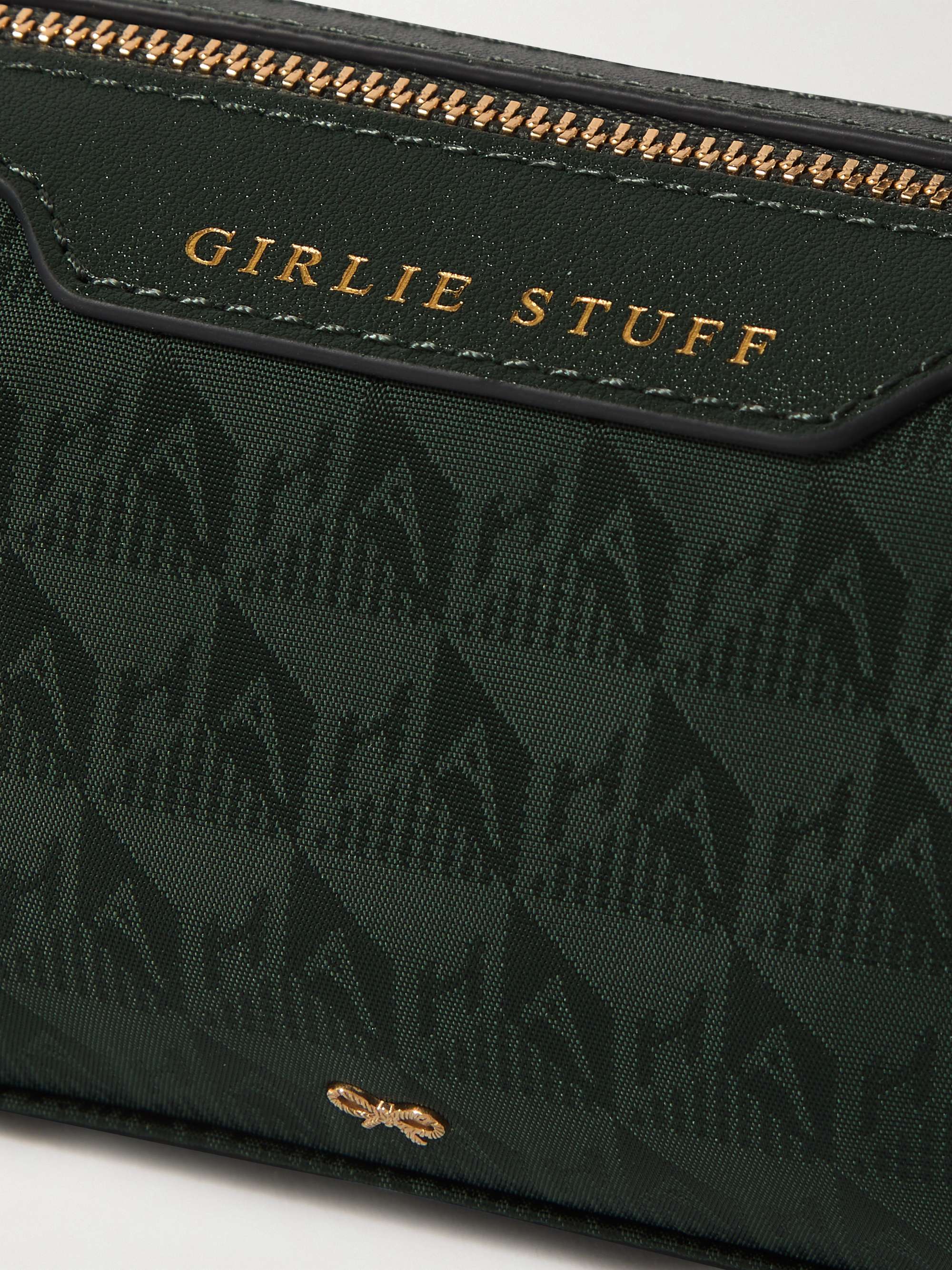 ANYA HINDMARCH Girlie Stuff textured leather-trimmed ECONYL
