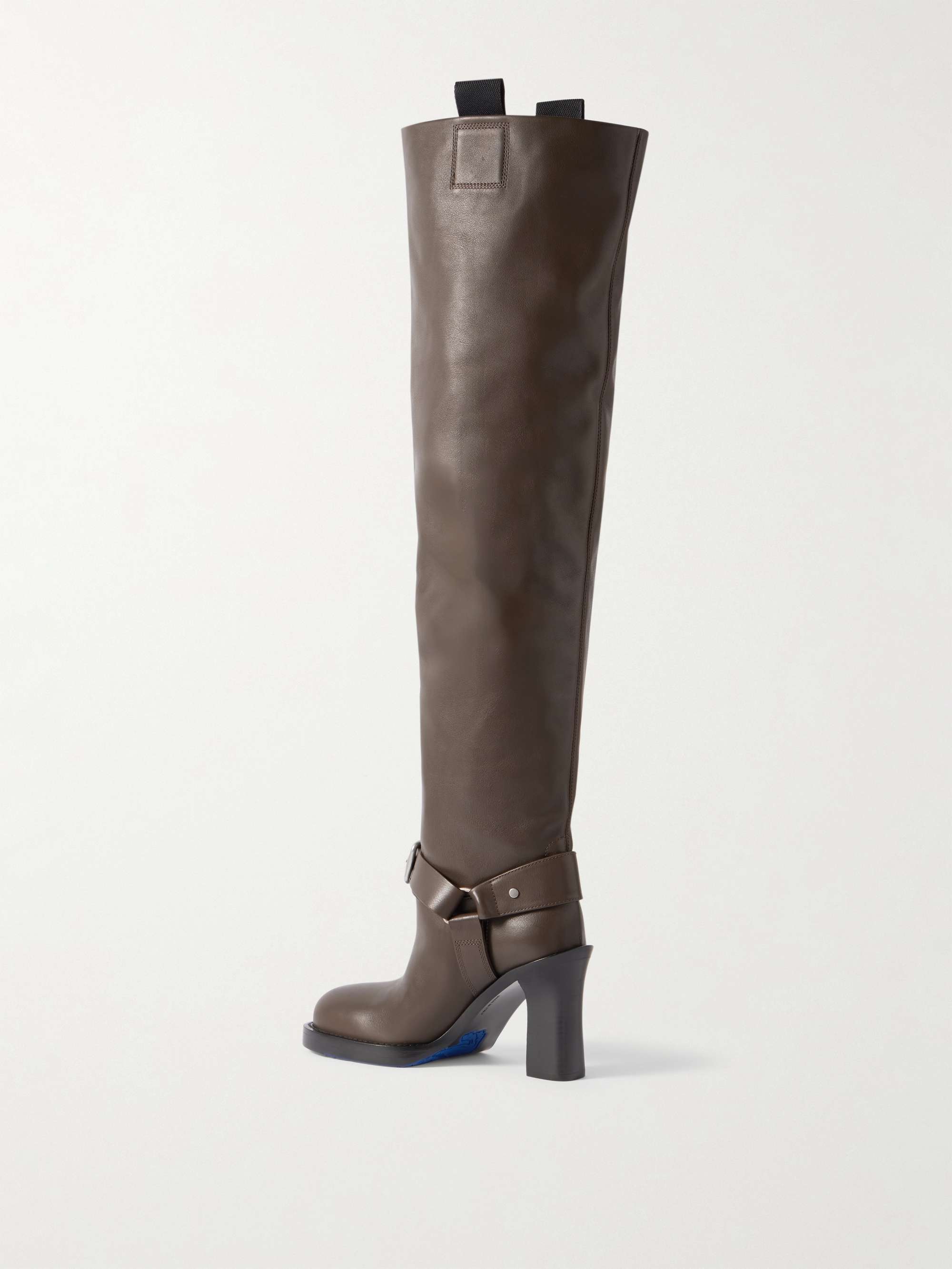 BURBERRY Le Soft Stirrup embellished leather over-the-knee boots | NET ...