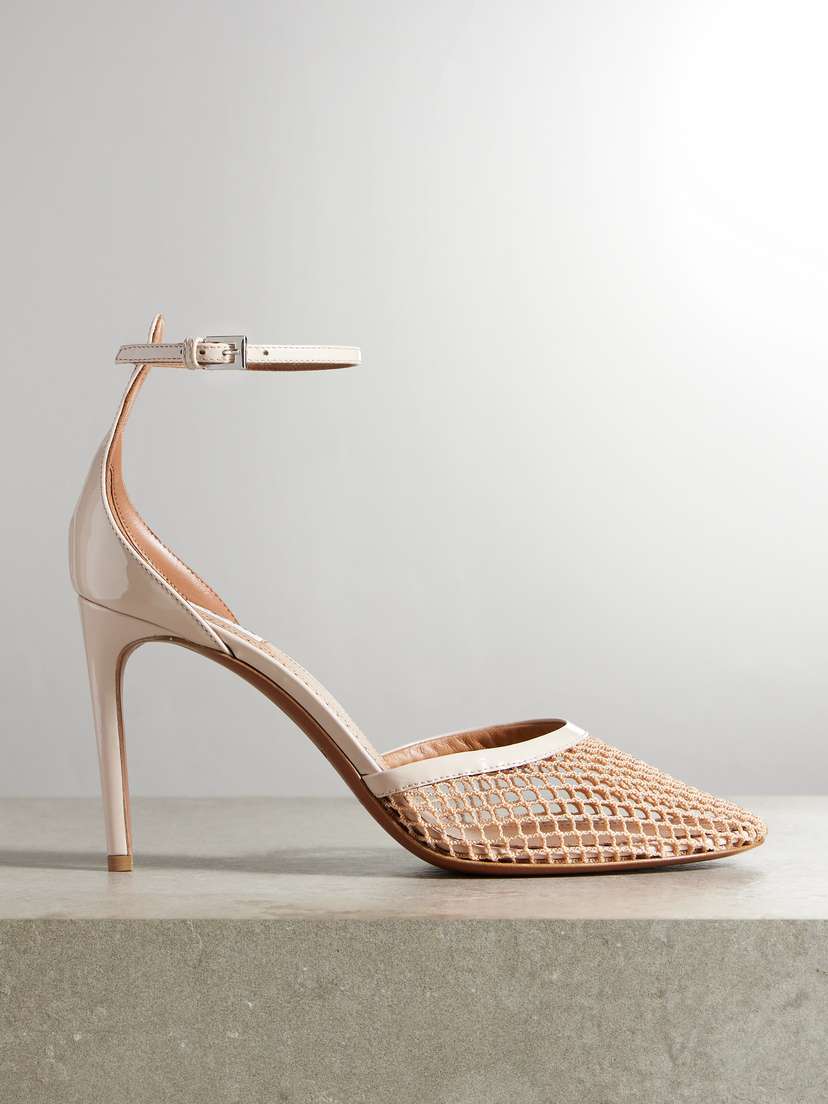 Alaïa Fishnet And Patent-leather Pumps - IT35