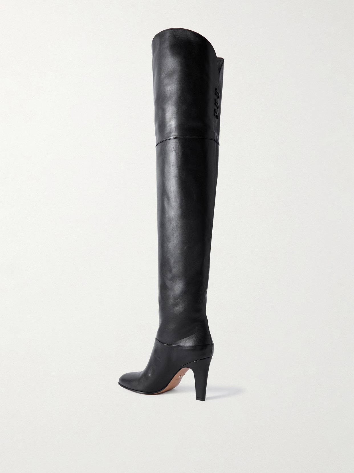 Chloé Eve Leather Over-the-knee Boots In Black