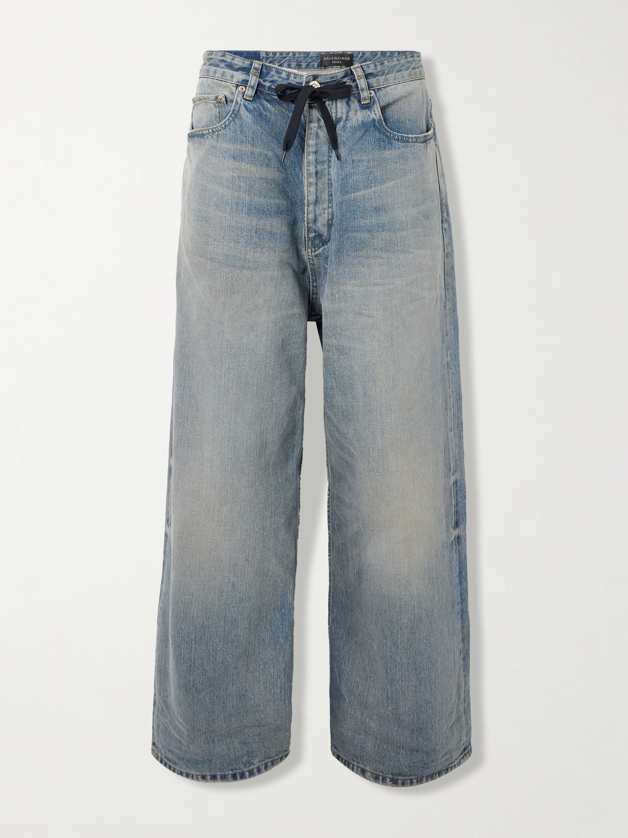 Balenciaga Distressed Jeans In Blue