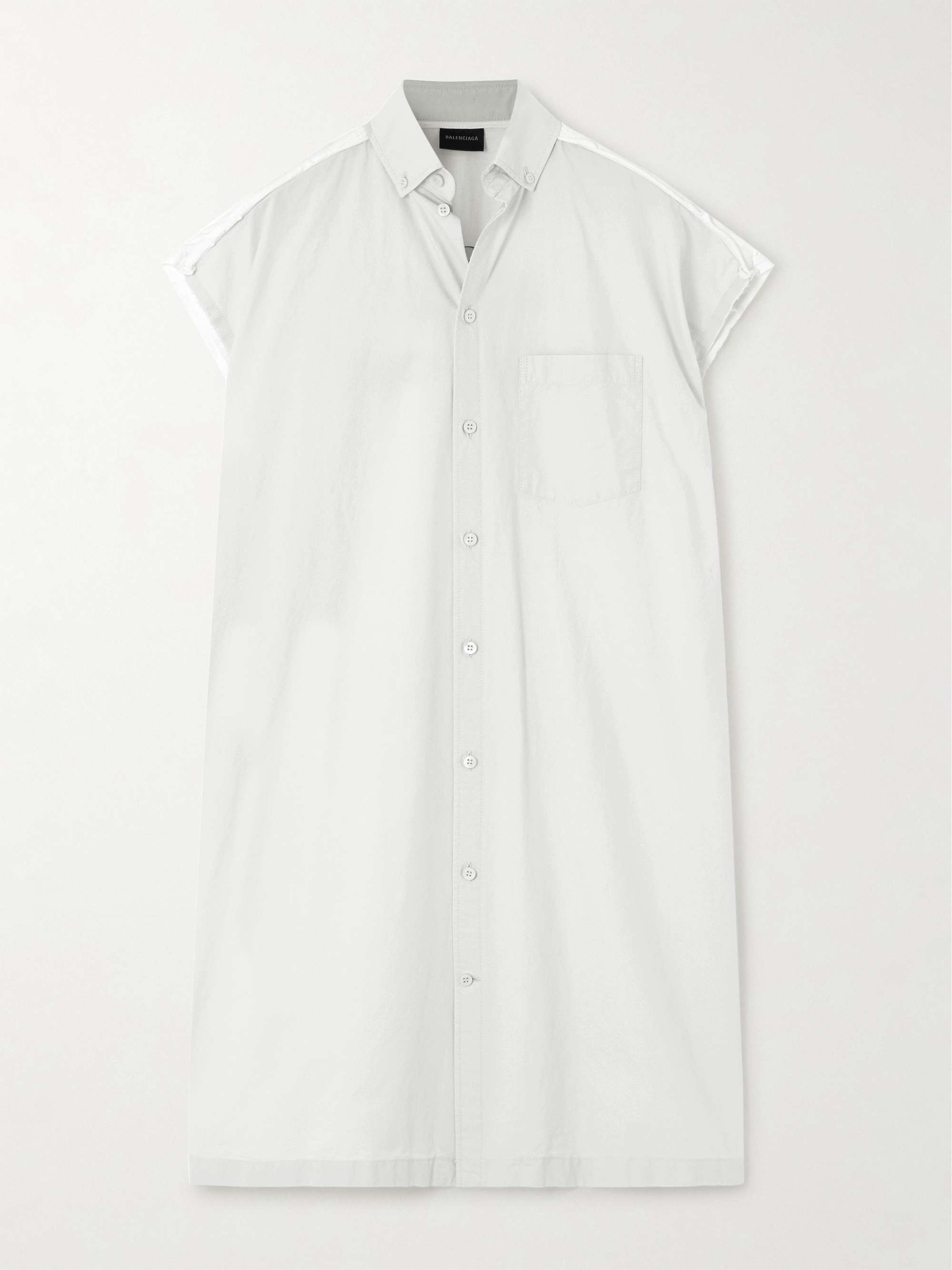 BALENCIAGA Paneled cotton-poplin shirt dress | NET-A-PORTER