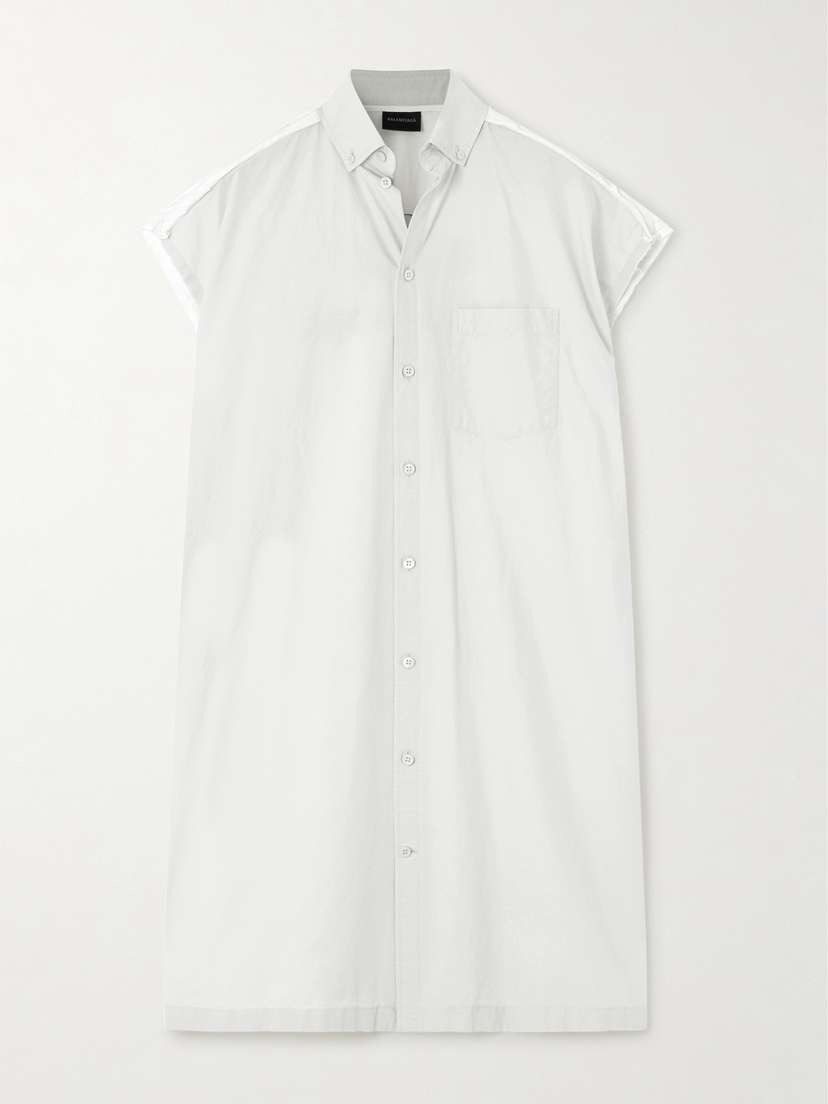Balenciaga Paneled Cotton-poplin Shirt Dress