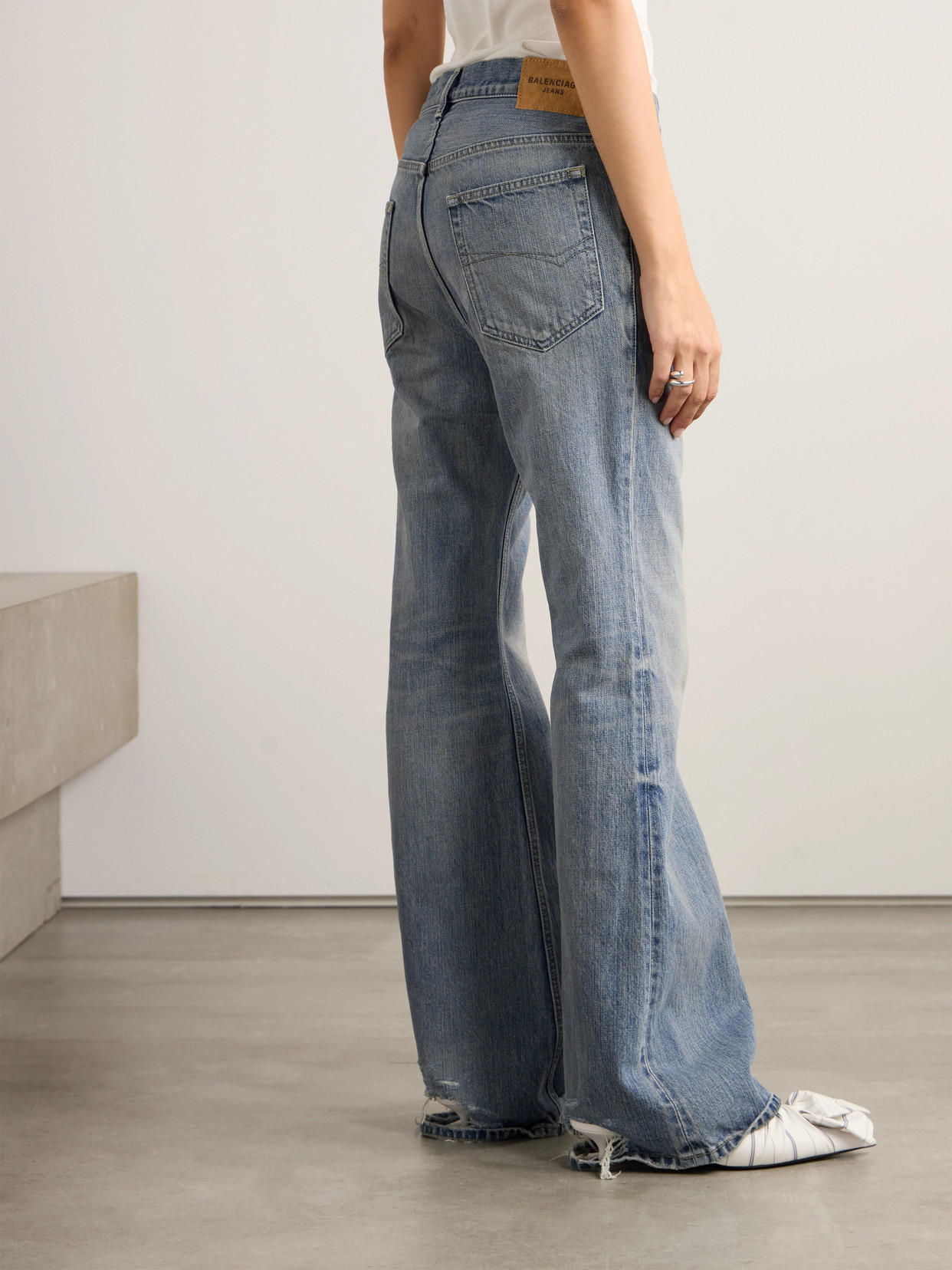 Low-Rise Flared Jeans