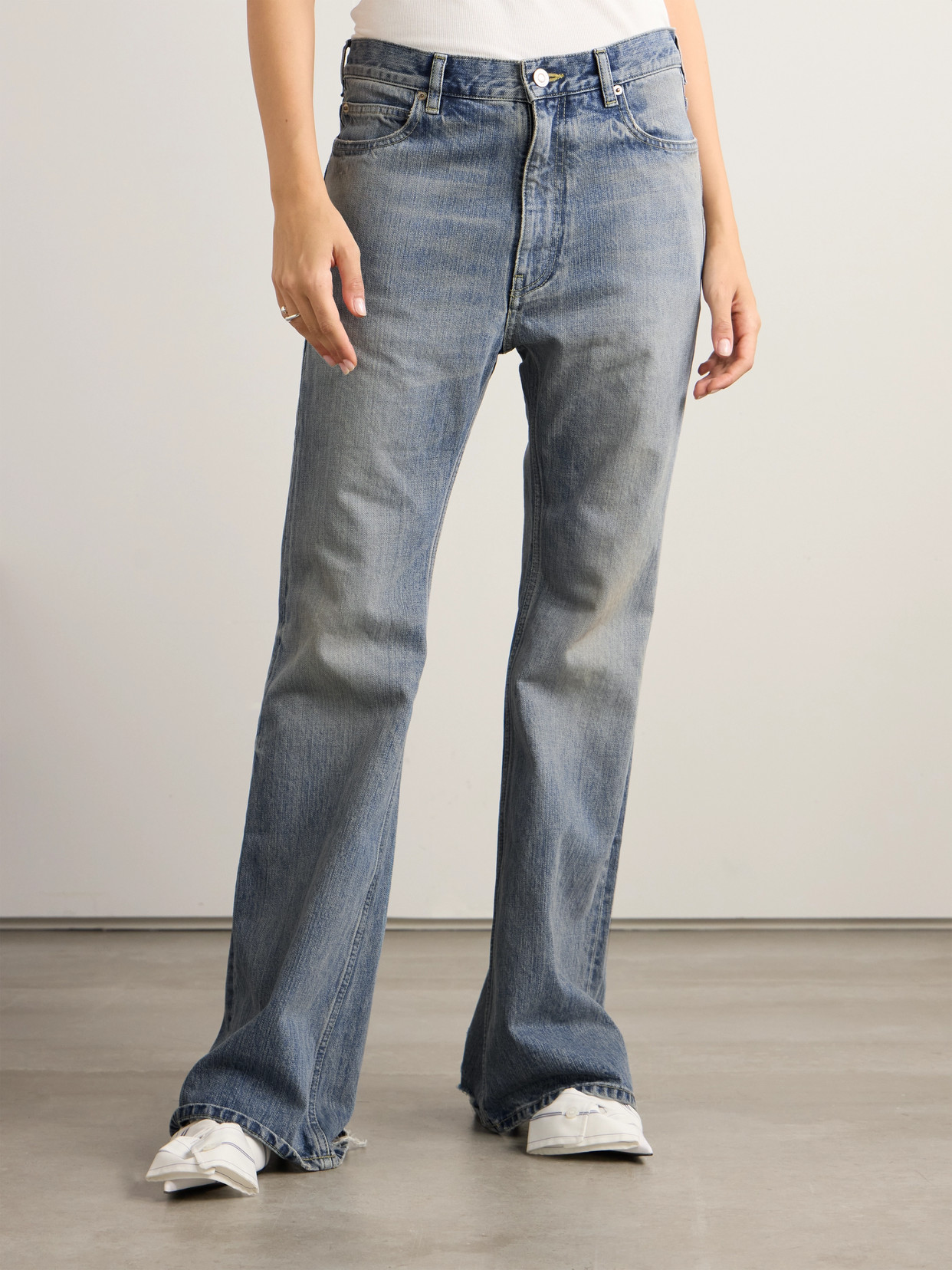Low-Rise Flared Jeans