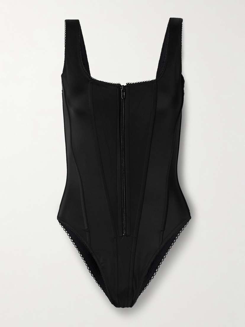 Balenciaga Picot-trimmed Swimsuit