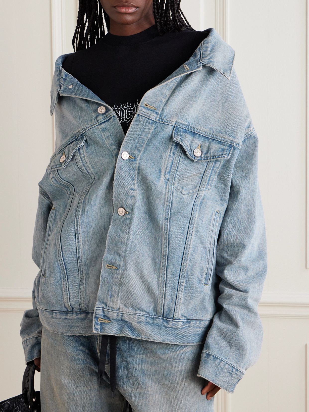 Balenciaga Denim Jacket In Blue