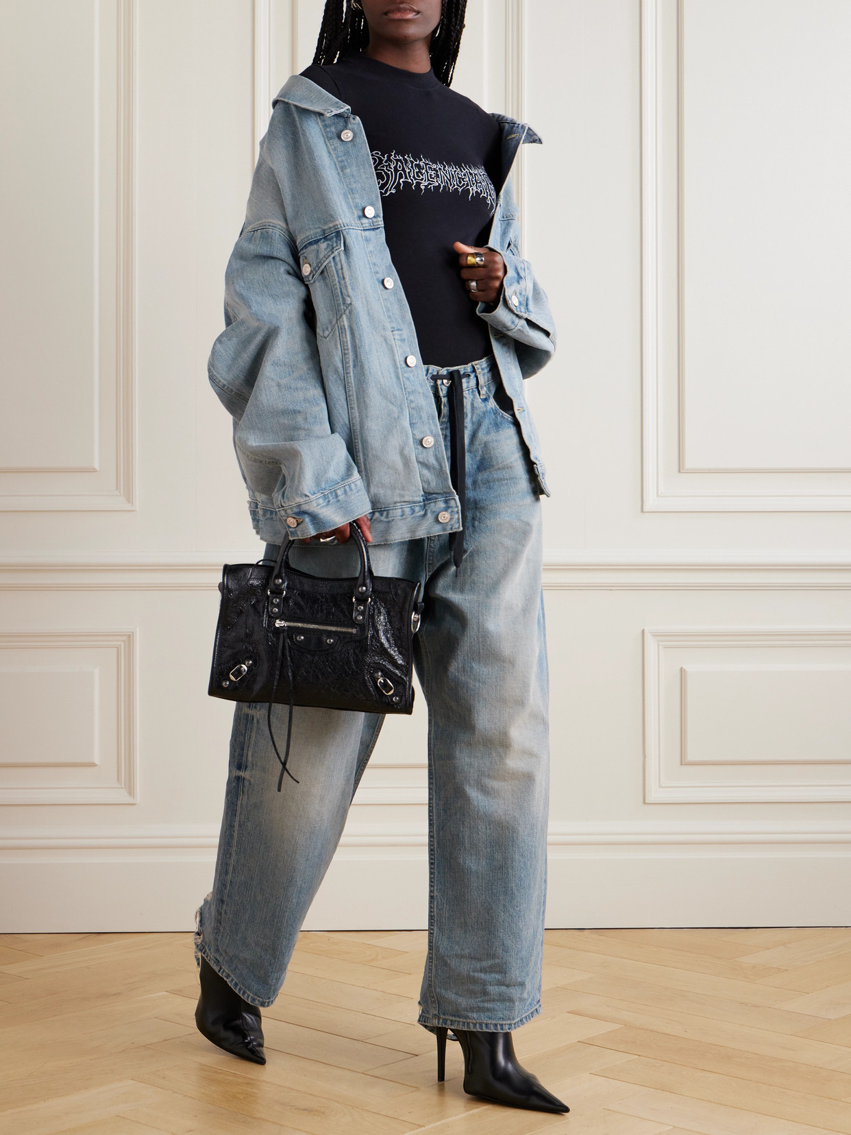 Balenciaga Denim Jacket In Blue