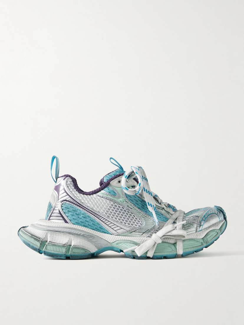 Balenciaga 3xl Leather-trimmed Mesh And Rubber Sneakers