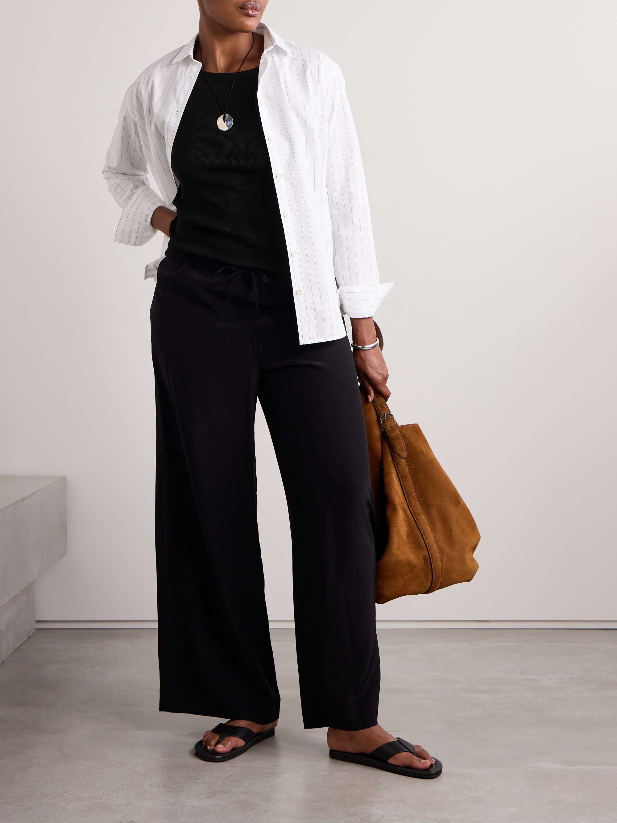 NILI LOTAN Jennifer ribbed cotton-jersey tank
