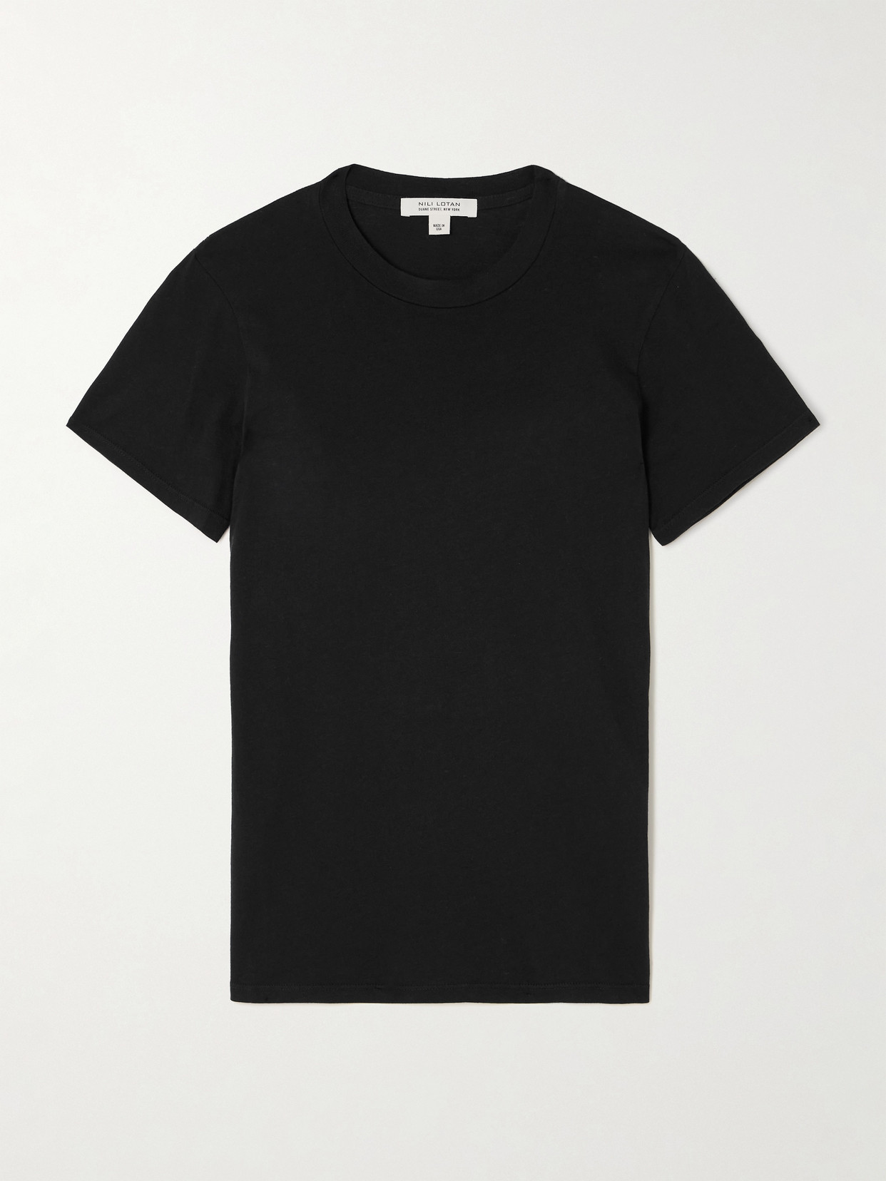 Nili Lotan Mariela Cotton-jersey T-shirt In Black