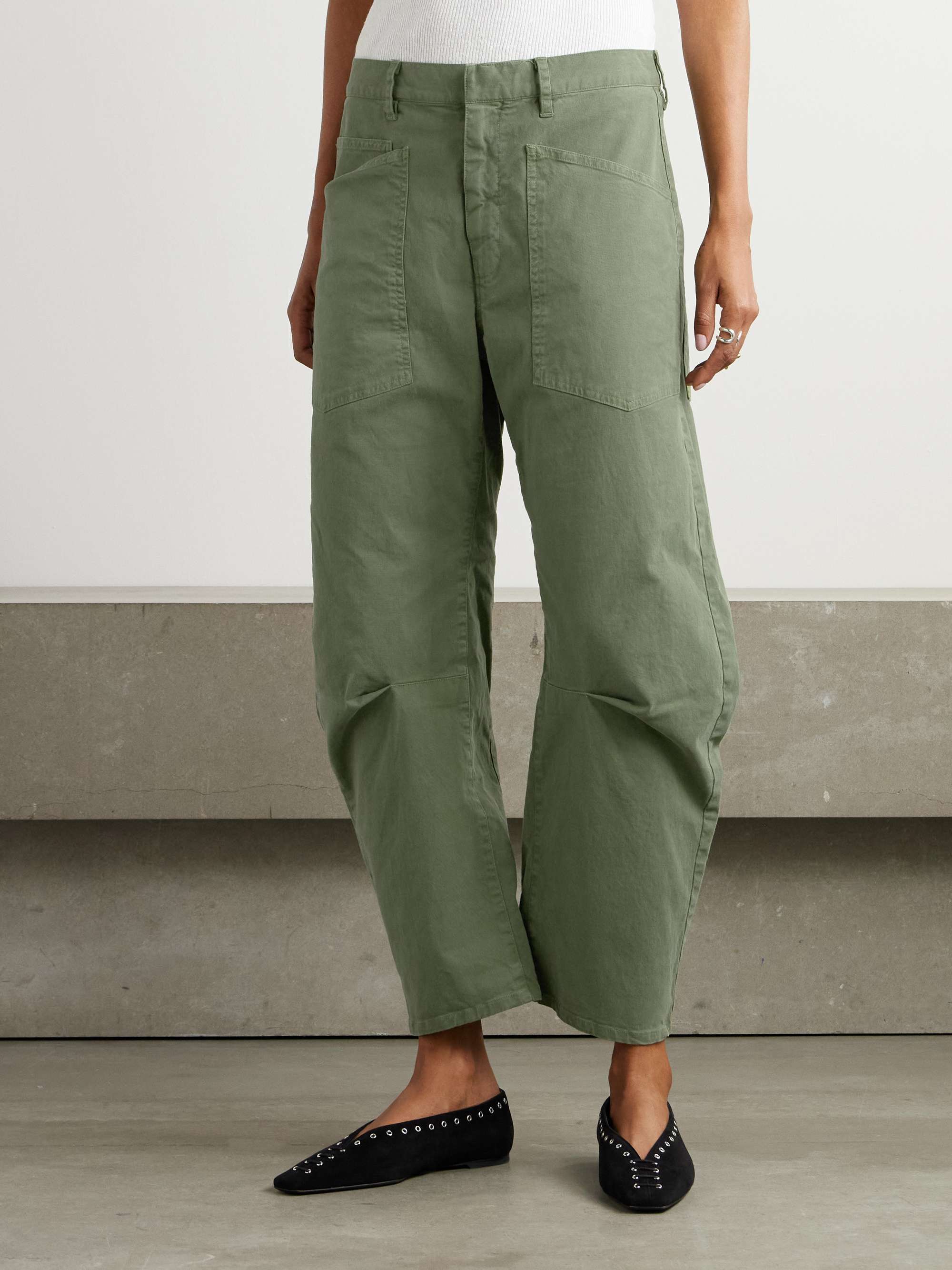 NILI LOTAN Shon cotton-blend twill tapered pants