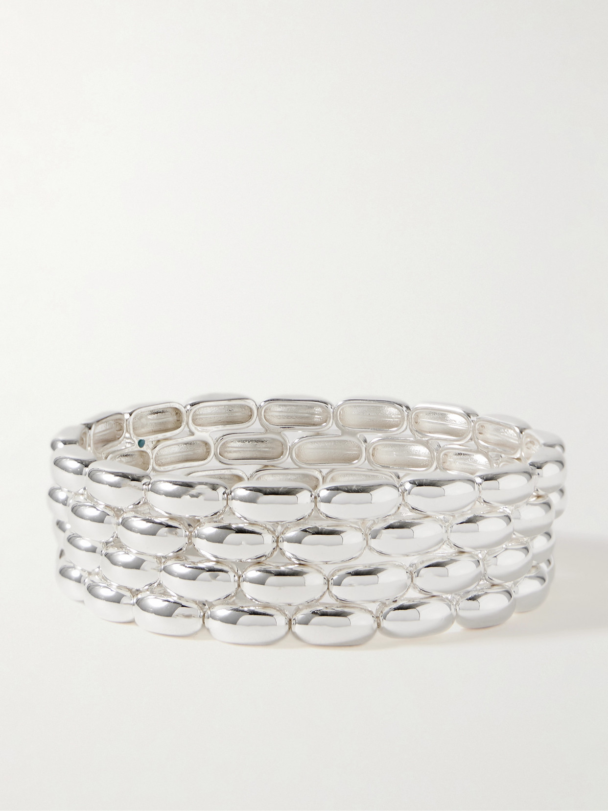 Roxanne Assoulin The Pillow Set Of Two Silver-tone Bracelets In Metallic