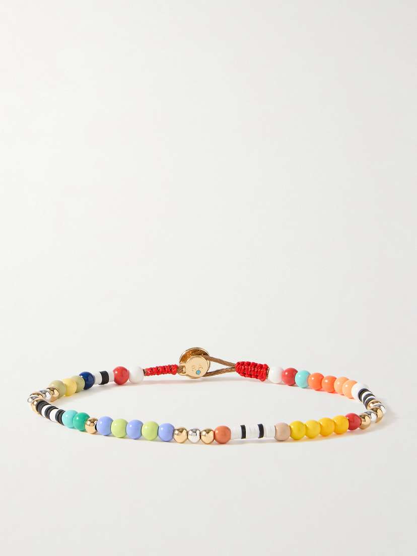 Roxanne Assoulin Island Time Gold- And Silver-tone And Enamel Anklet