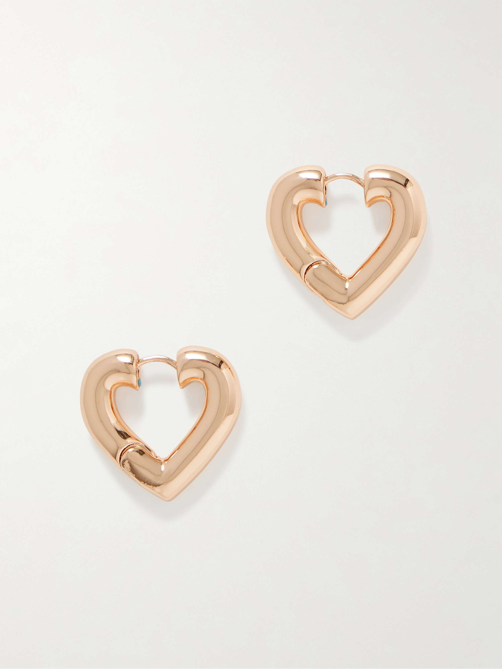 ROXANNE ASSOULIN The Heart gold tone hoop earrings NET A PORTER