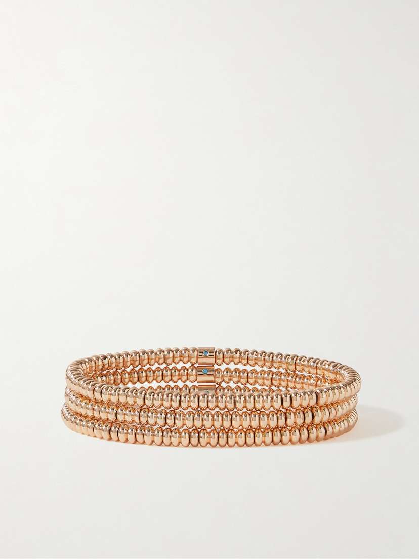 Roxanne Assoulin The Corduroy Bunch Set Of Three Gold-tone Bracelets
