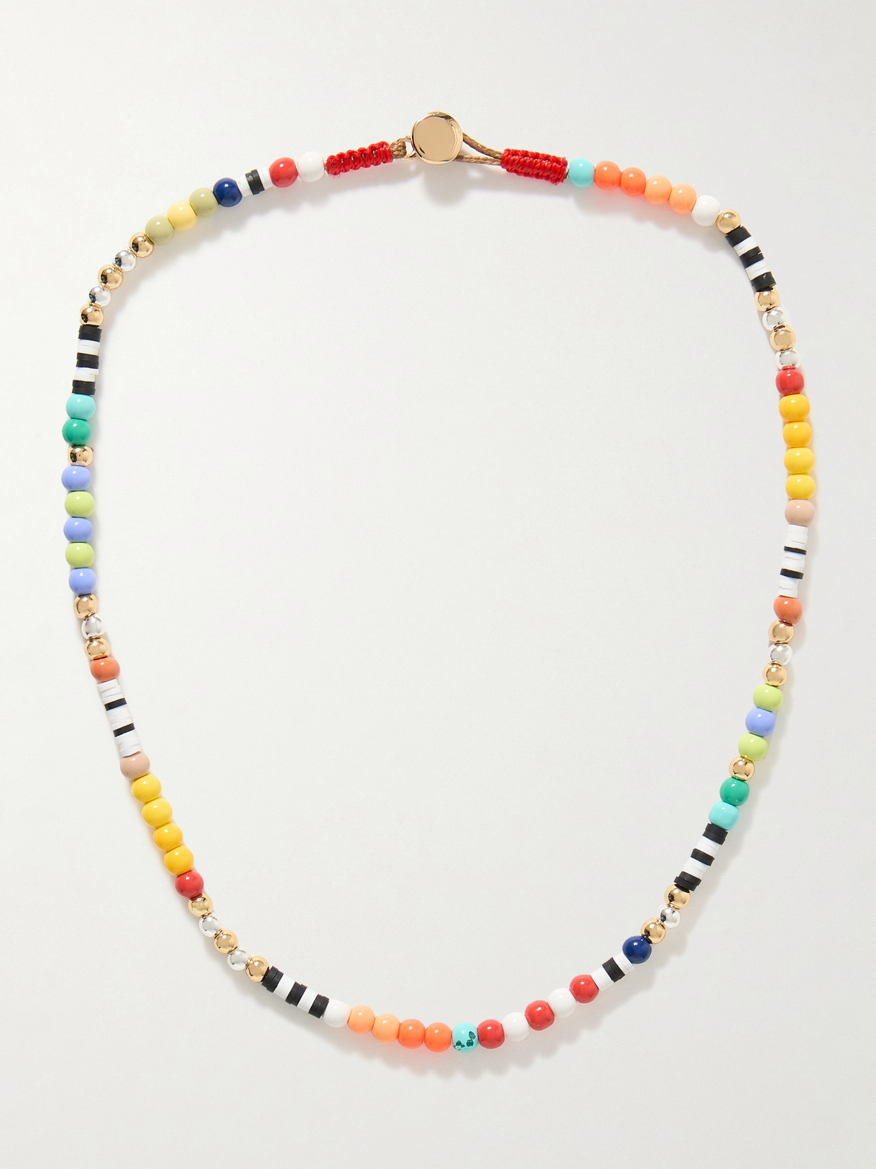 Roxanne Assoulin Island Time Gold-tone, Enamel And Cord Necklace