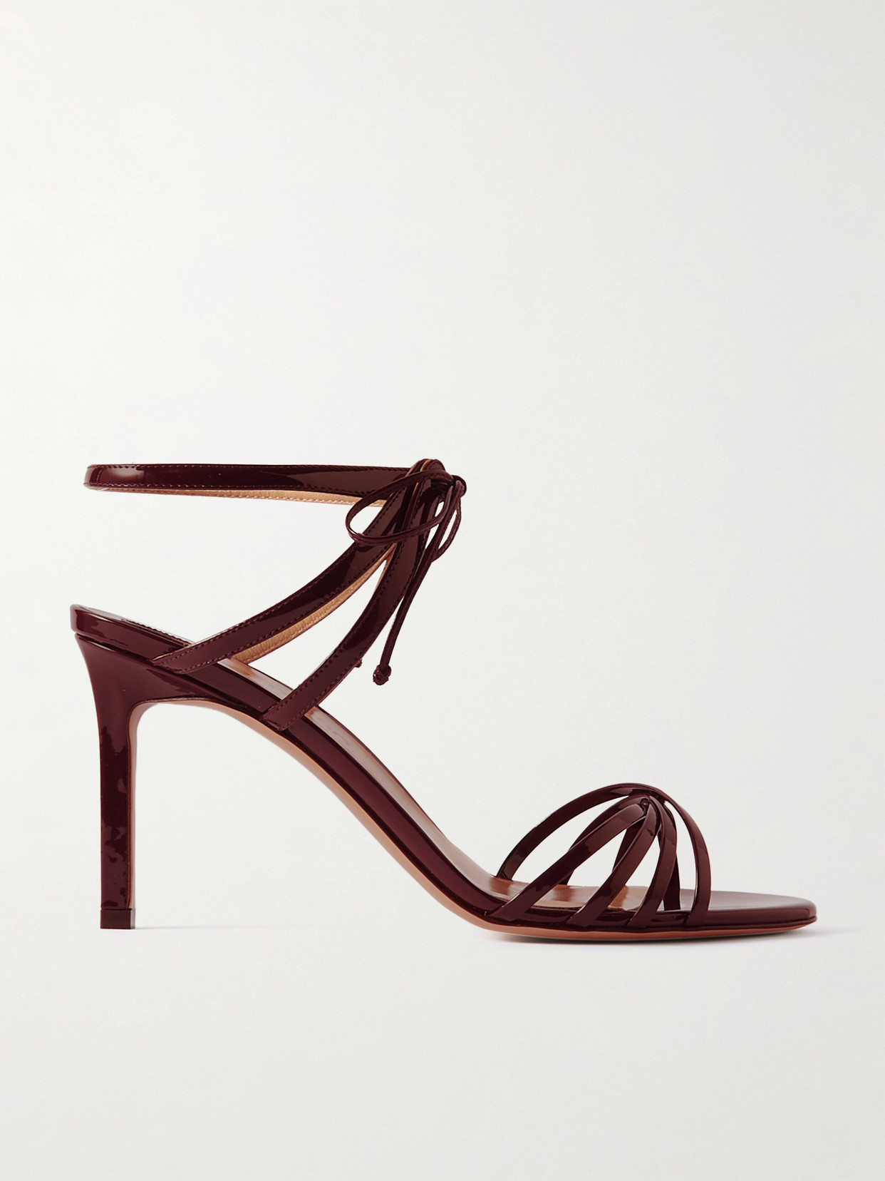 Tom Ford Patent-leather Sandals In Burgundy