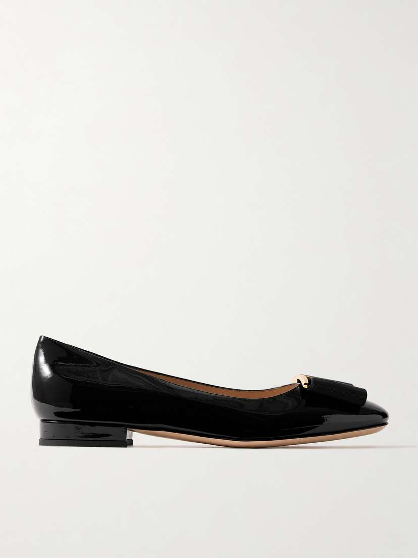 Tom Ford Audrey Bow-embellished Patent-leather Ballet Flats