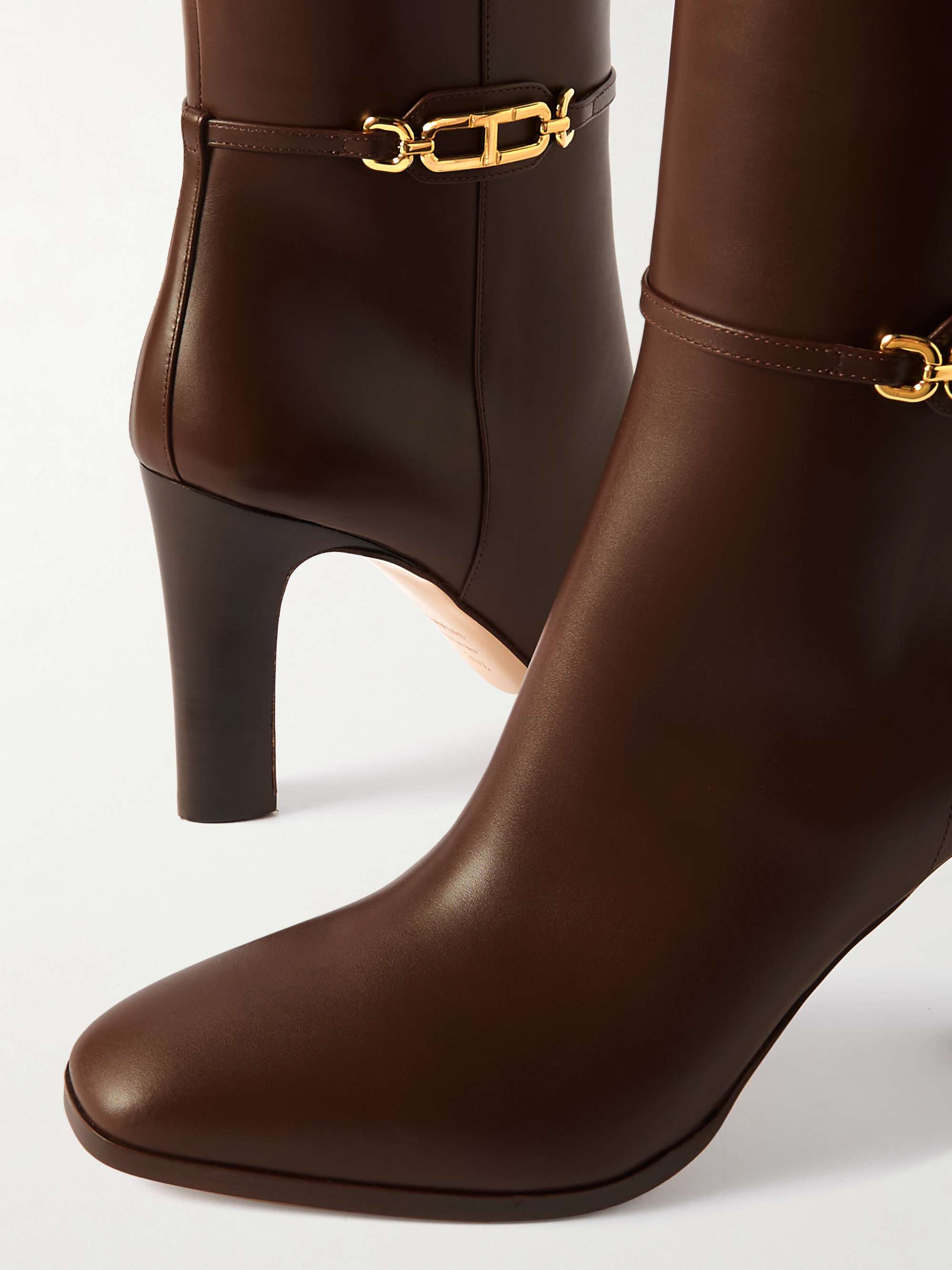 TOM FORD Embellished leather boots NET A PORTER