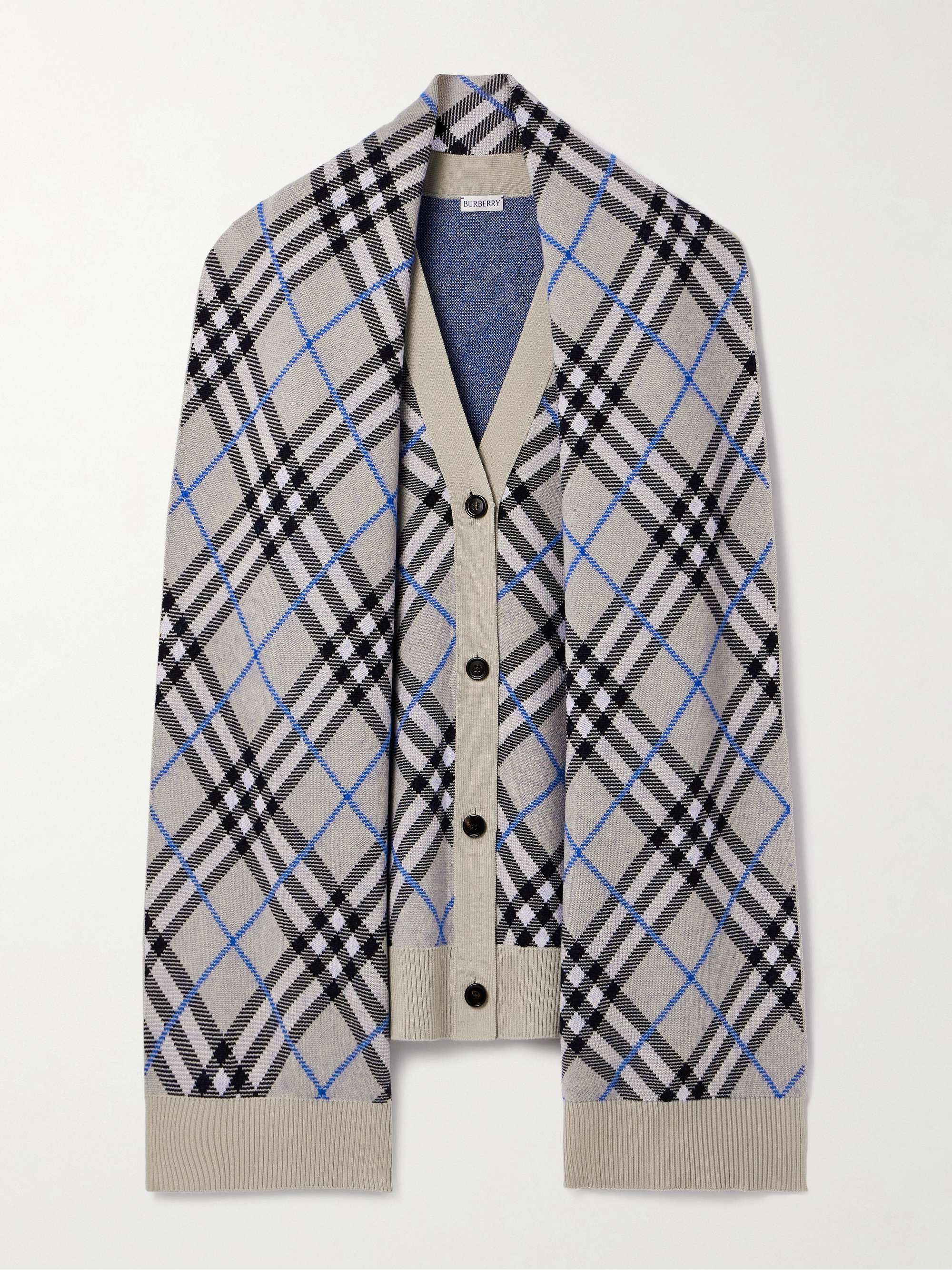 Burberry striped logo intarsia mohair wool blend sweater clearance