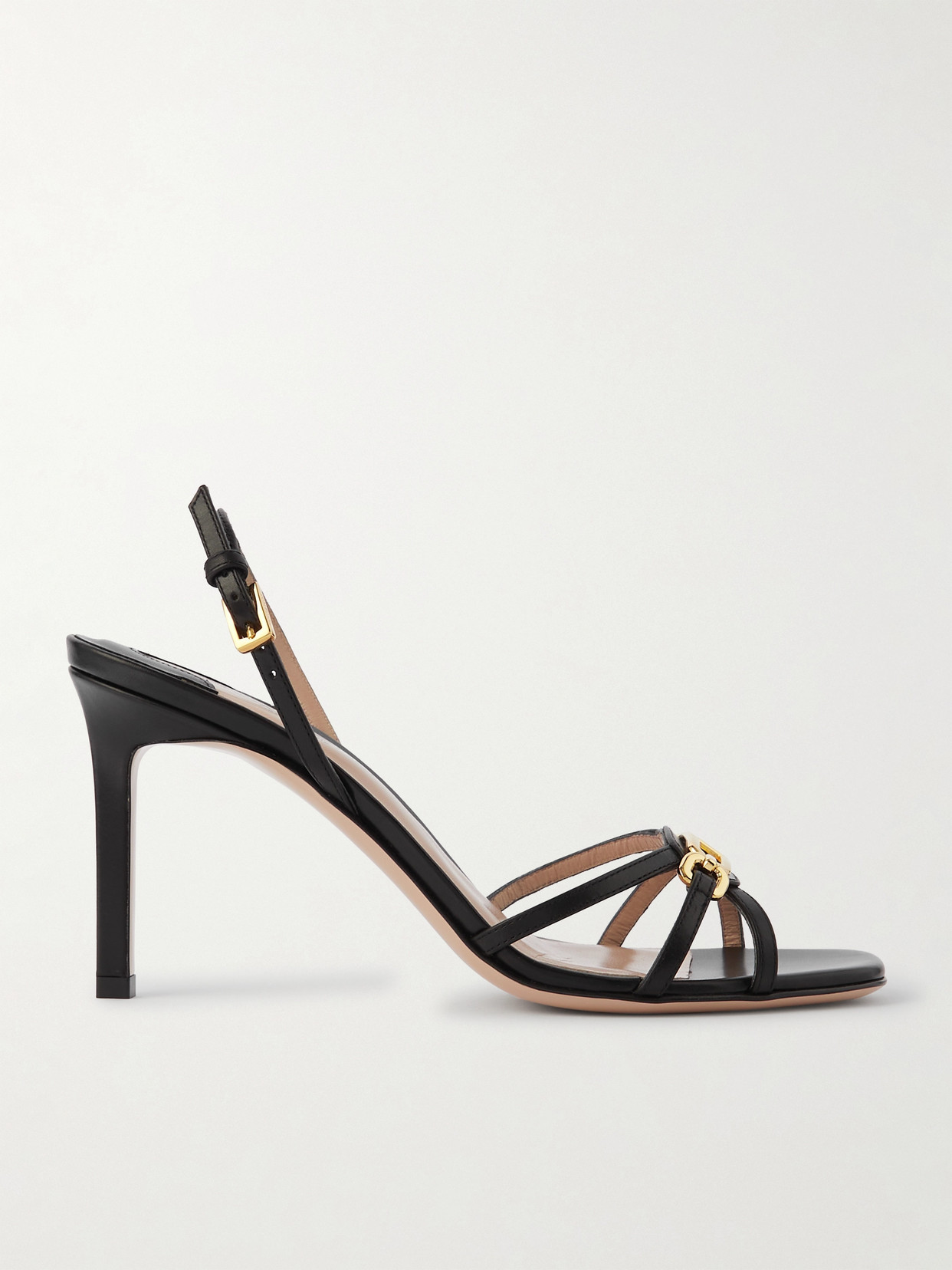 Tom Ford Embellished Leather Sandals In Black