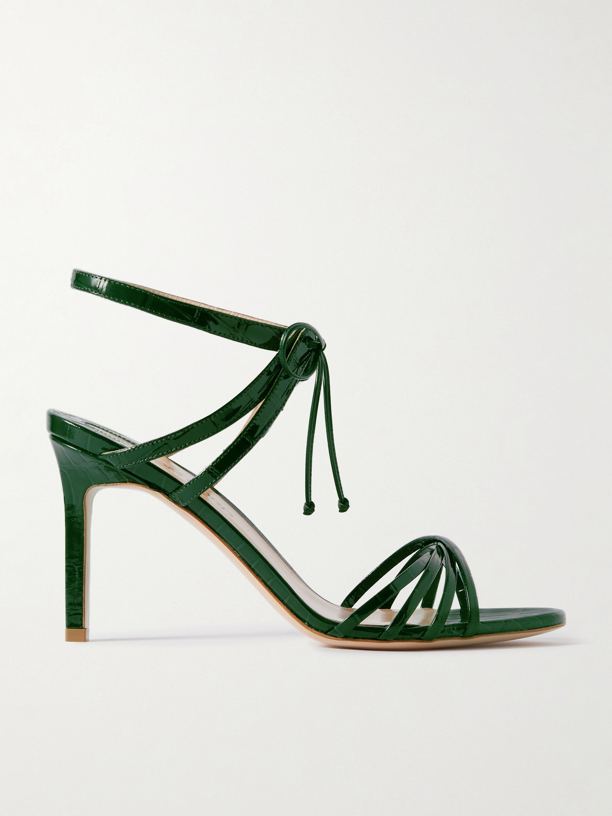 TOM FORD - Angelica Croc-effect Leather Sandals - Green