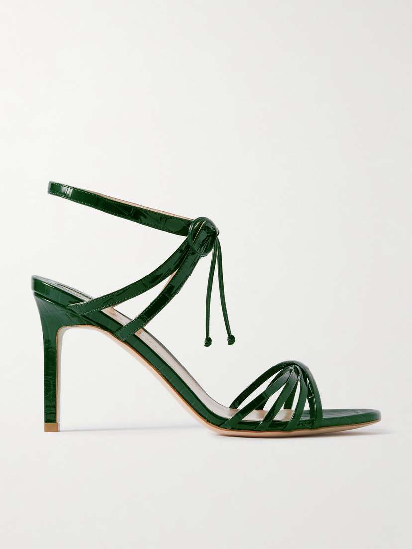Tom Ford Angelica Croc-effect Leather Sandals
