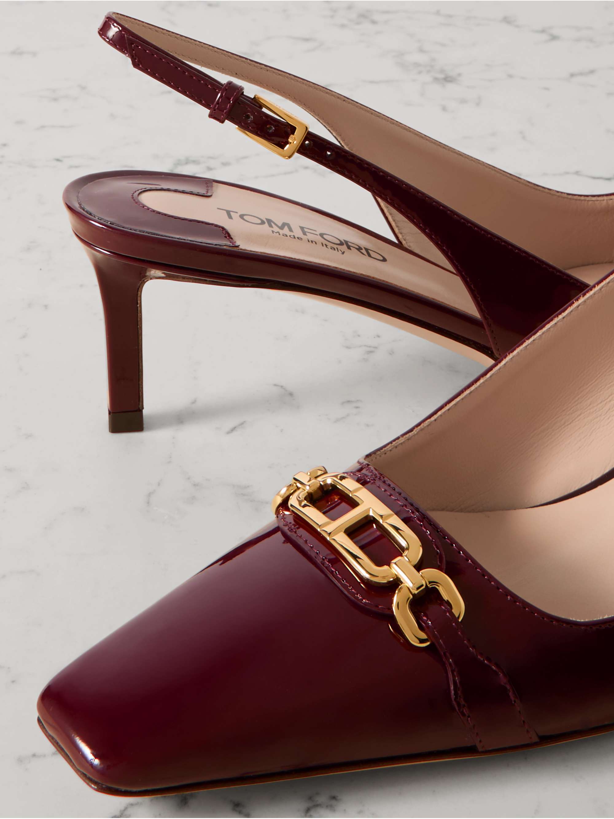 Bow-detail mules in purple - Tom Ford | Mytheresa