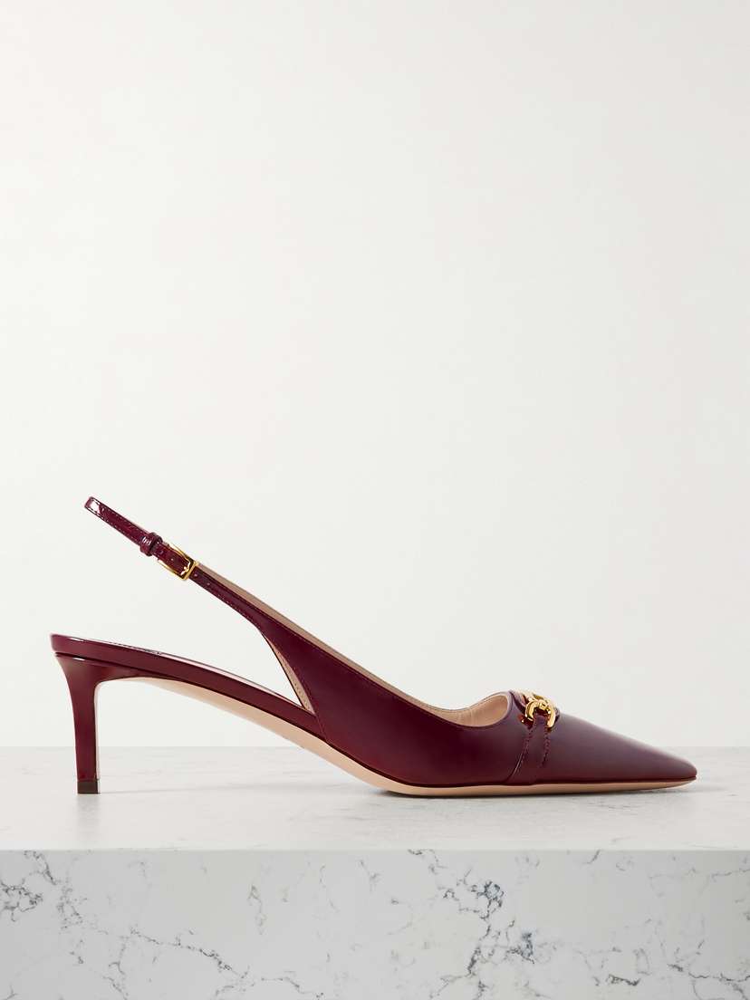 Tom Ford Embellished Patent-leather Slingback Pumps